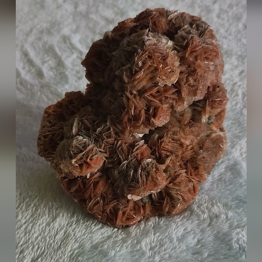 Rust Color Barite Roses On Yellow Fluorite - Picture 2 of 9